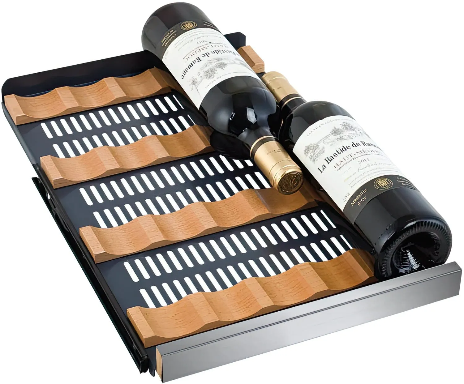 15" Wide FlexCount II Tru-Vino 30 Bottle Dual Zone Stainless Steel Right Hinge Wine Refrigerator