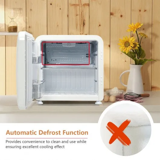 1.6 Cubic Feet Compact Refrigerator with Reversible Door-White
