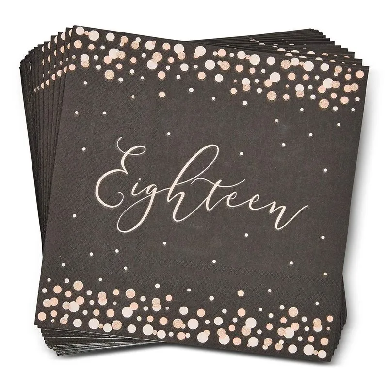 18th Birthday Party Pack, Includes Plates, Napkins, Tablecloth, Banner, Cups, and Cutlery (170 Pieces, Serves 24)