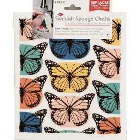 2-Pack Butterfly Boxes Swedish Sponge Cloths 23059