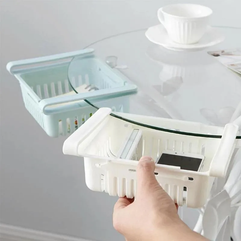 2175  EXPANDABLE ADJUSTABLE MULTIPURPOSE FRIDGE STORAGE BASKET ( 2 pc )