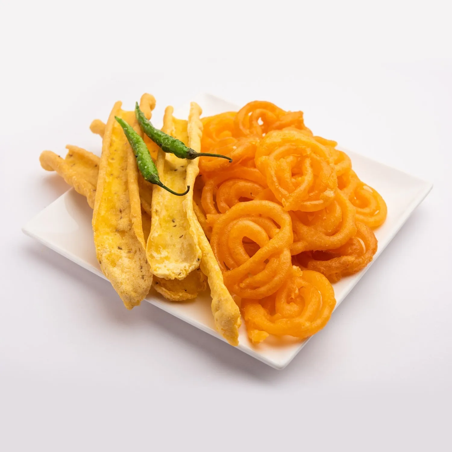 2706 Square Plastic Dinner Plate Set (Set of 6 Pcs) Colorful Snacks  /  Breakfast Plate