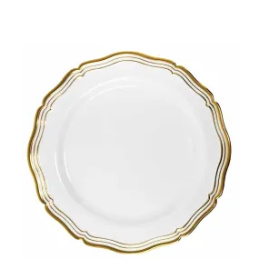 Aristocrat Collections Salad Plate White & Gold 7.5"