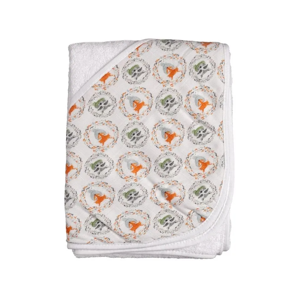 Bamboo Hooded Terry Towel 35.4" x 35.4" - Fox & Raccoon