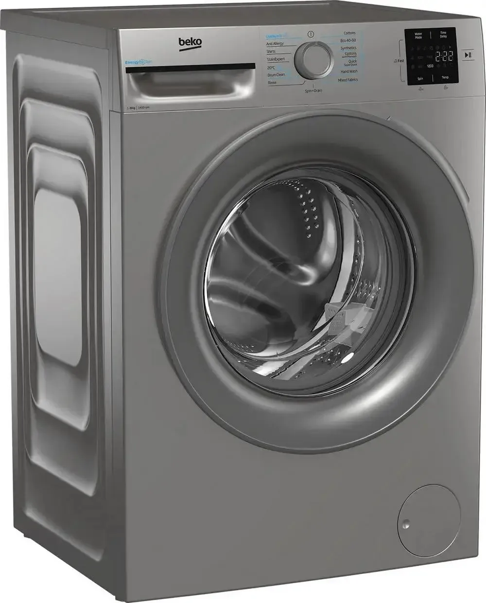 Beko BMN3WT3841S EnergySpin Washing Machine, 8kg, 1400 Spin,Silver,A Rated