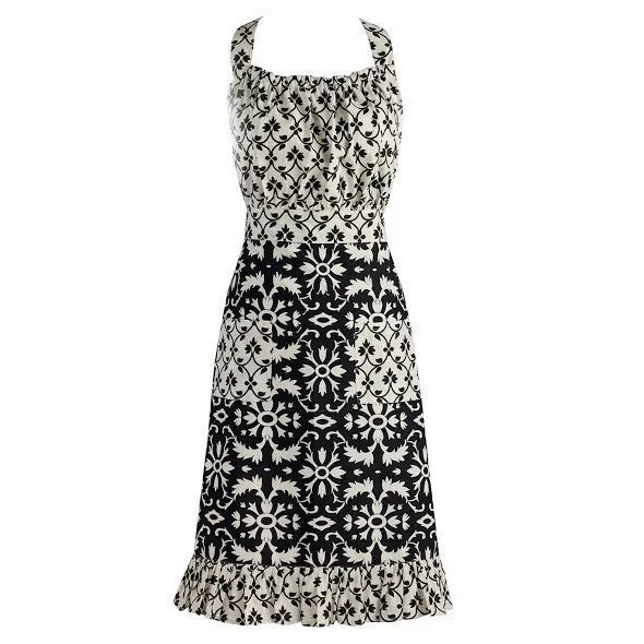 Black and White Mixed Vintage Apron