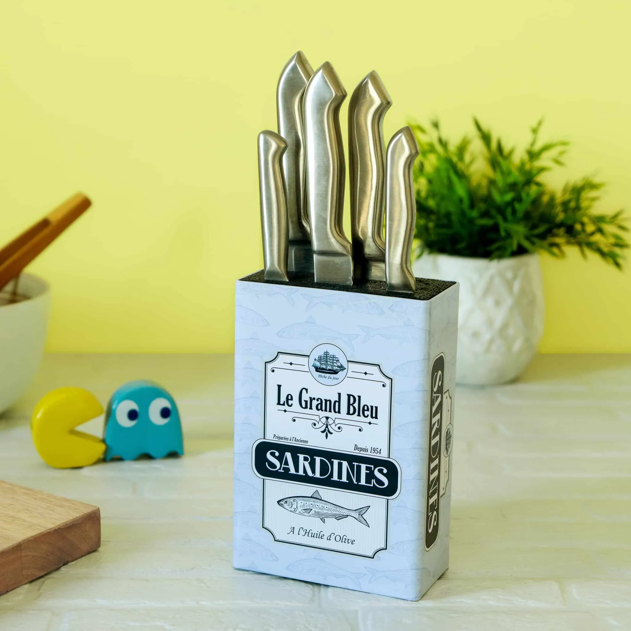 Blue Sardine Knife Block