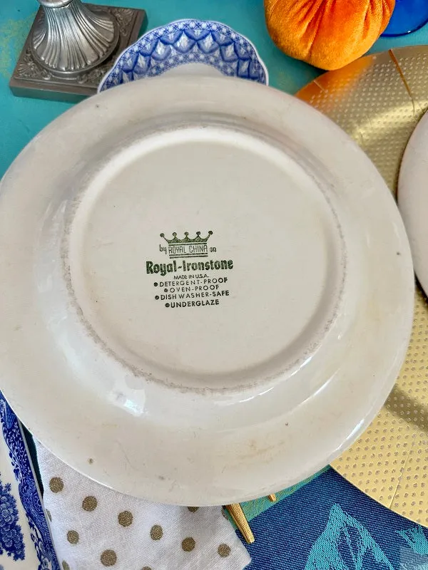 Blue Willow Dinner Plates, Ironstone - Pair