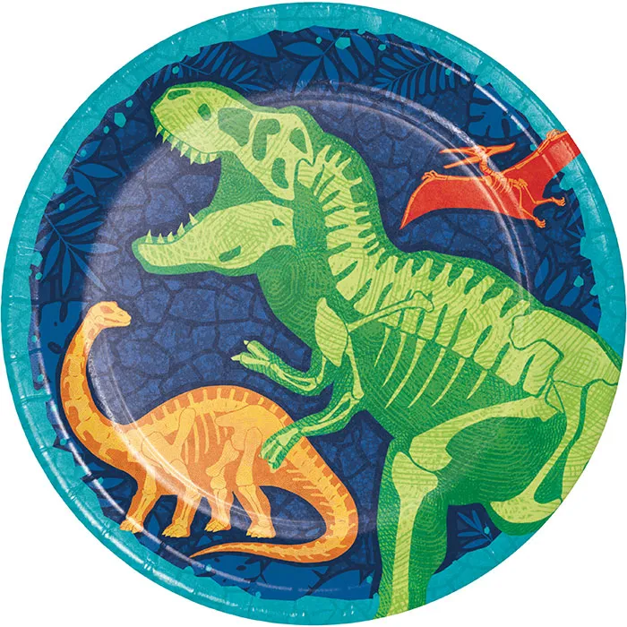 Bulk Dino Dig Paper Dinner Plates (96 per Case)