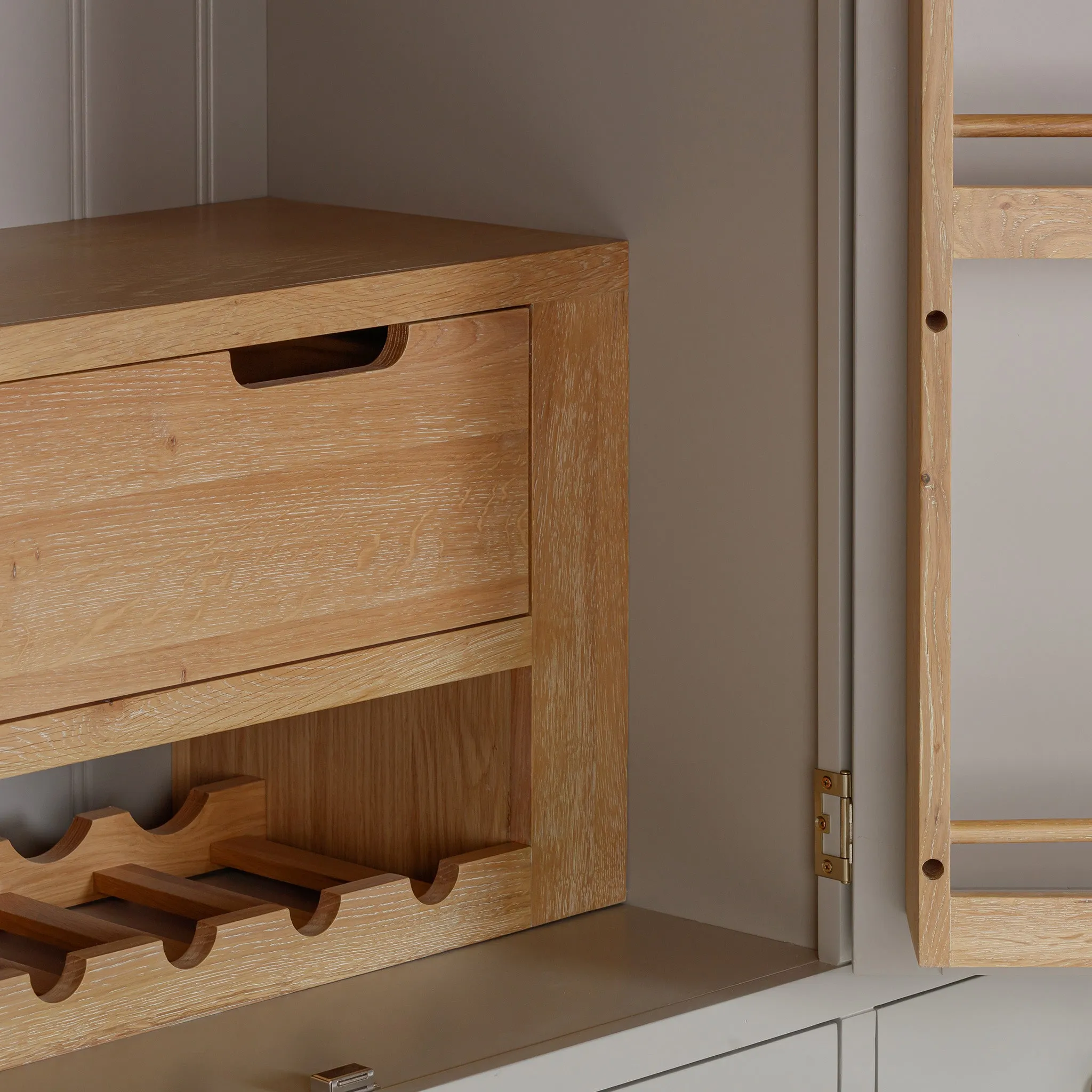 Burford Triple Larder Unit in Pebble Grey