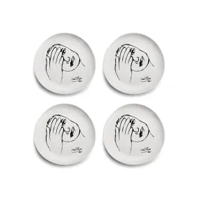 Carrol Boyes 4 Piece Just A Minute Dinner Plate Set White