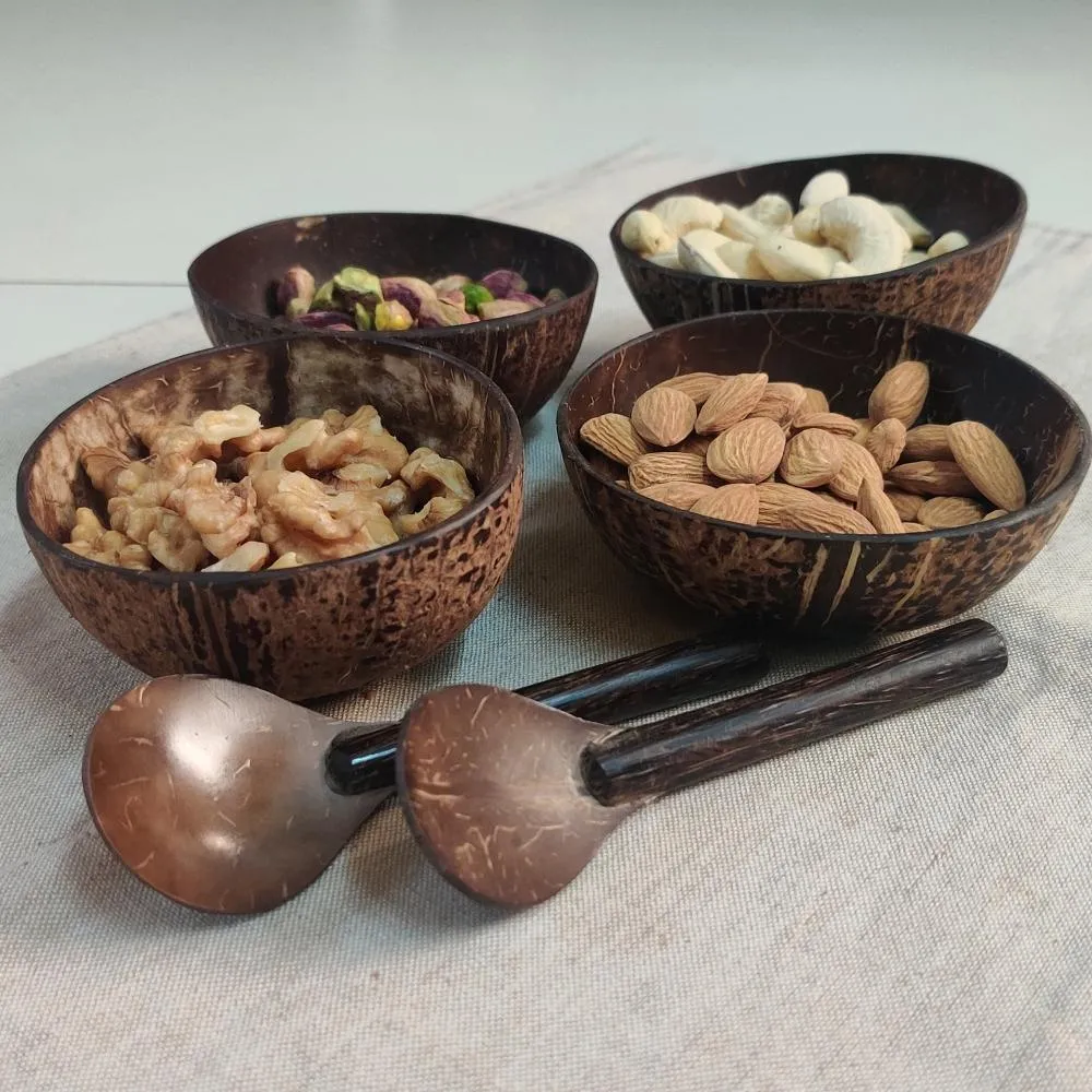 Coconut Shell Spoons | Tableware | Light Weight | Hand-Crafted | Set Of 2