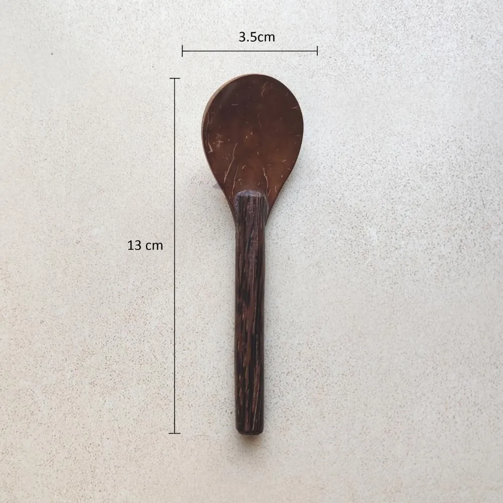 Coconut Shell Spoons | Tableware | Light Weight | Hand-Crafted | Set Of 4