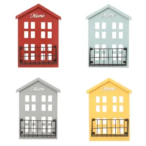 Colorful Wooden House Wall Storage Organizing Rack