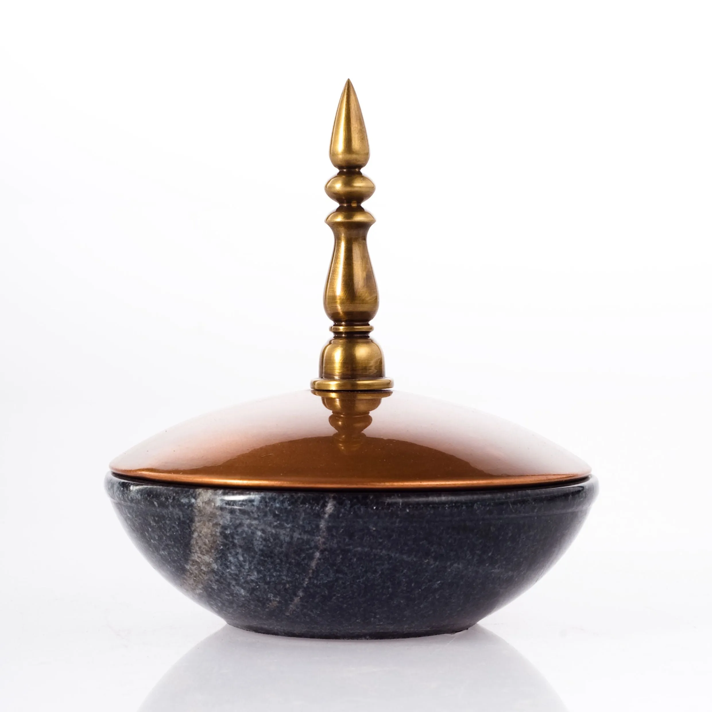 Decorative Glass Jars In Black | Marble, Cast Brass & Copper | Antique