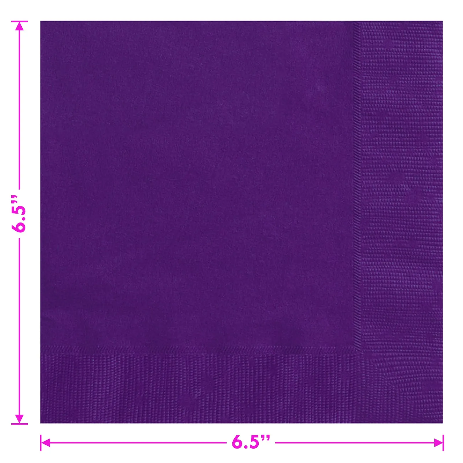 Deep Purple Paper Dinner Plates and Lunch Napkins, Solid Purple Party Supplies and Table Decorations (Serves 16)