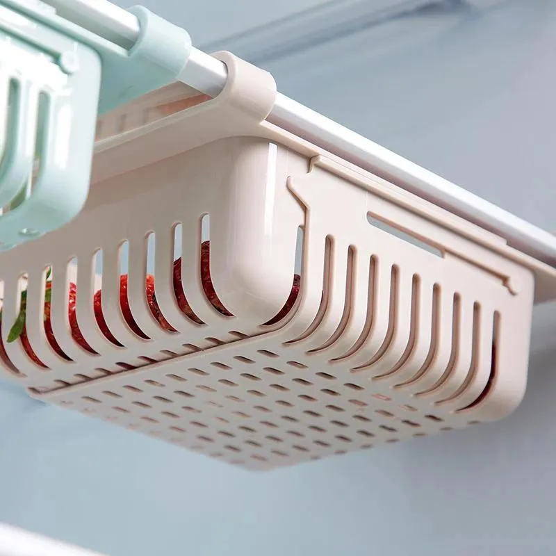 EXPANDABLE ADJUSTABLE MULTIPURPOSE FRIDGE STORAGE BASKET ( 2 pc )