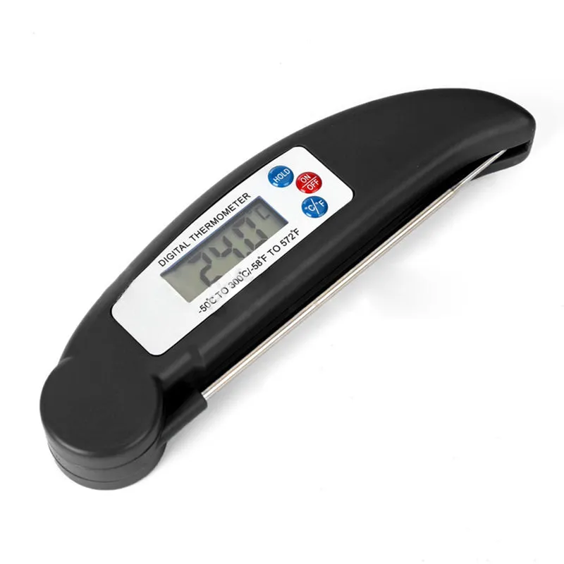 Folding food thermometer