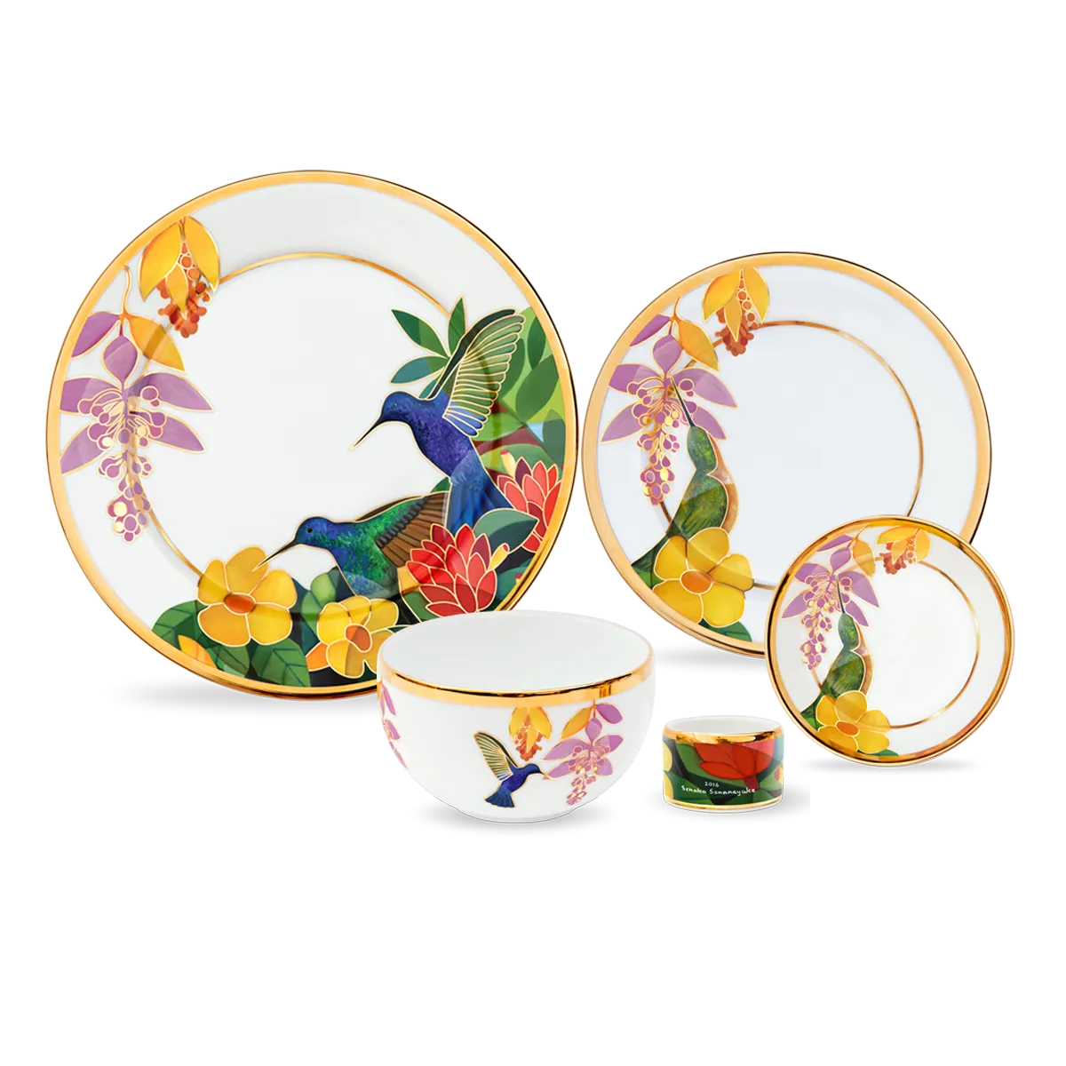 Garden of Paradise by Senaka Senanayake - 63 Piece Dinner Set and Tea Set  - Service for 8