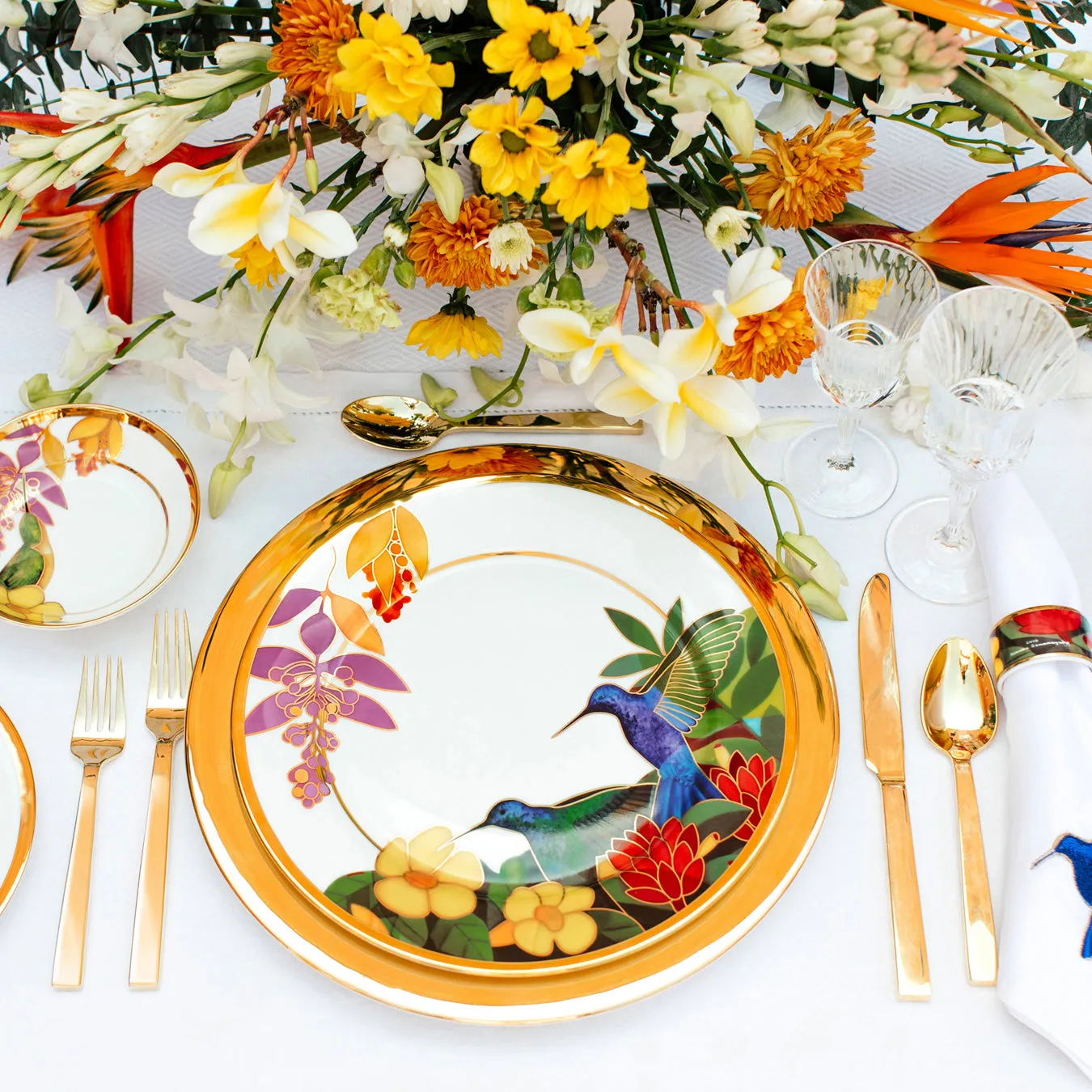 Garden of Paradise by Senaka Senanayake - 63 Piece Dinner Set and Tea Set  - Service for 8