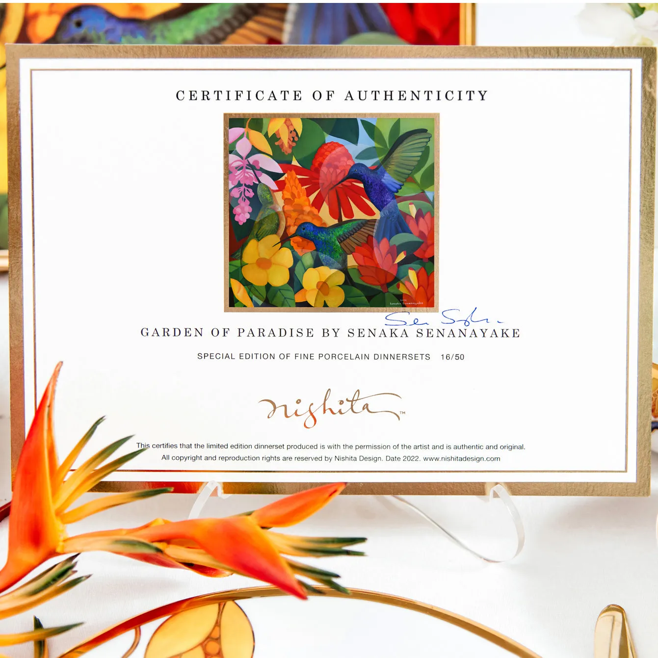 Garden of Paradise by Senaka Senanayake - 63 Piece Dinner Set and Tea Set  - Service for 8
