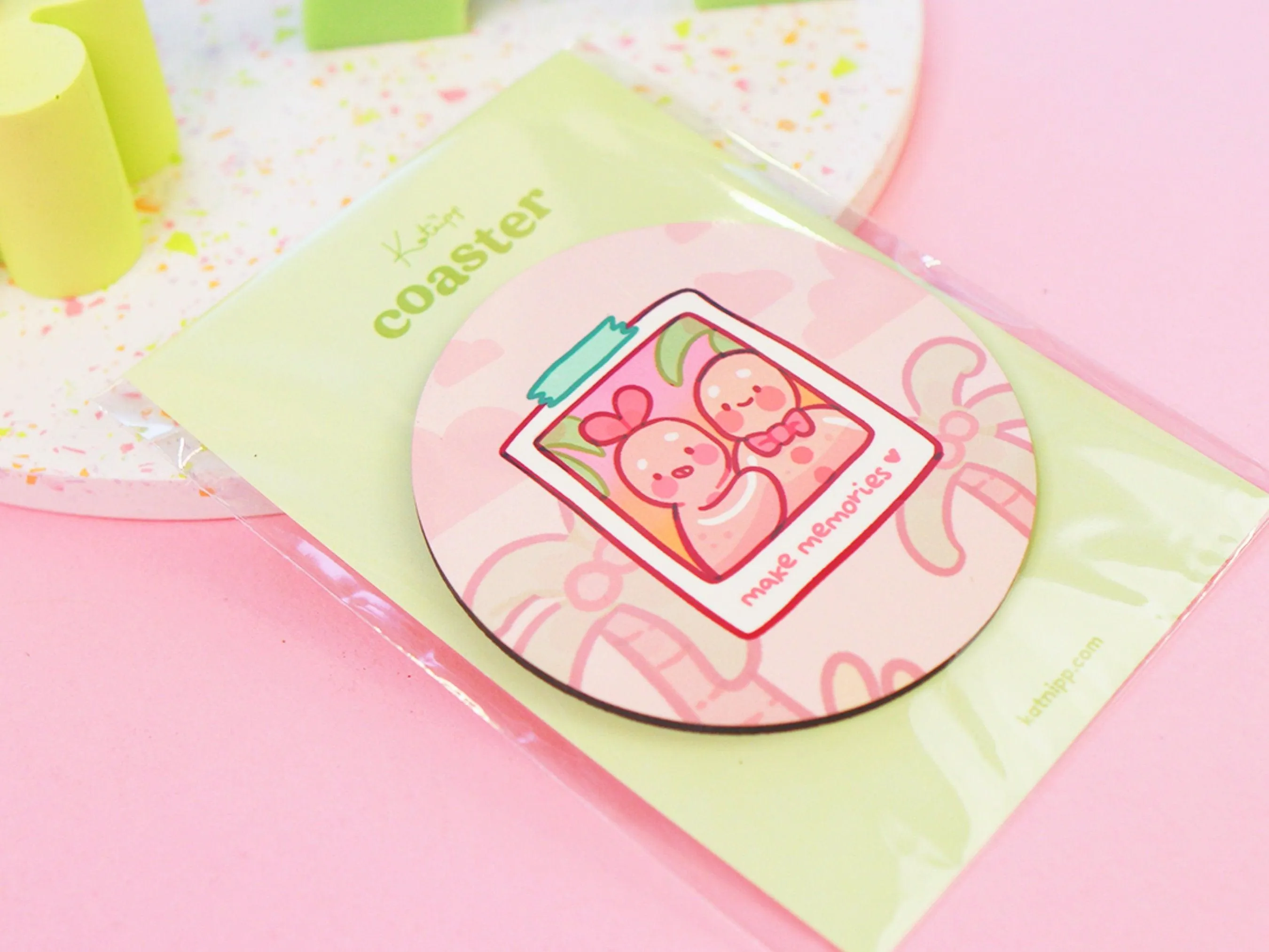 Gingie & Spice Kawaii Coaster | Make Memories Desk Decor | Cute Gingerbread Coaster