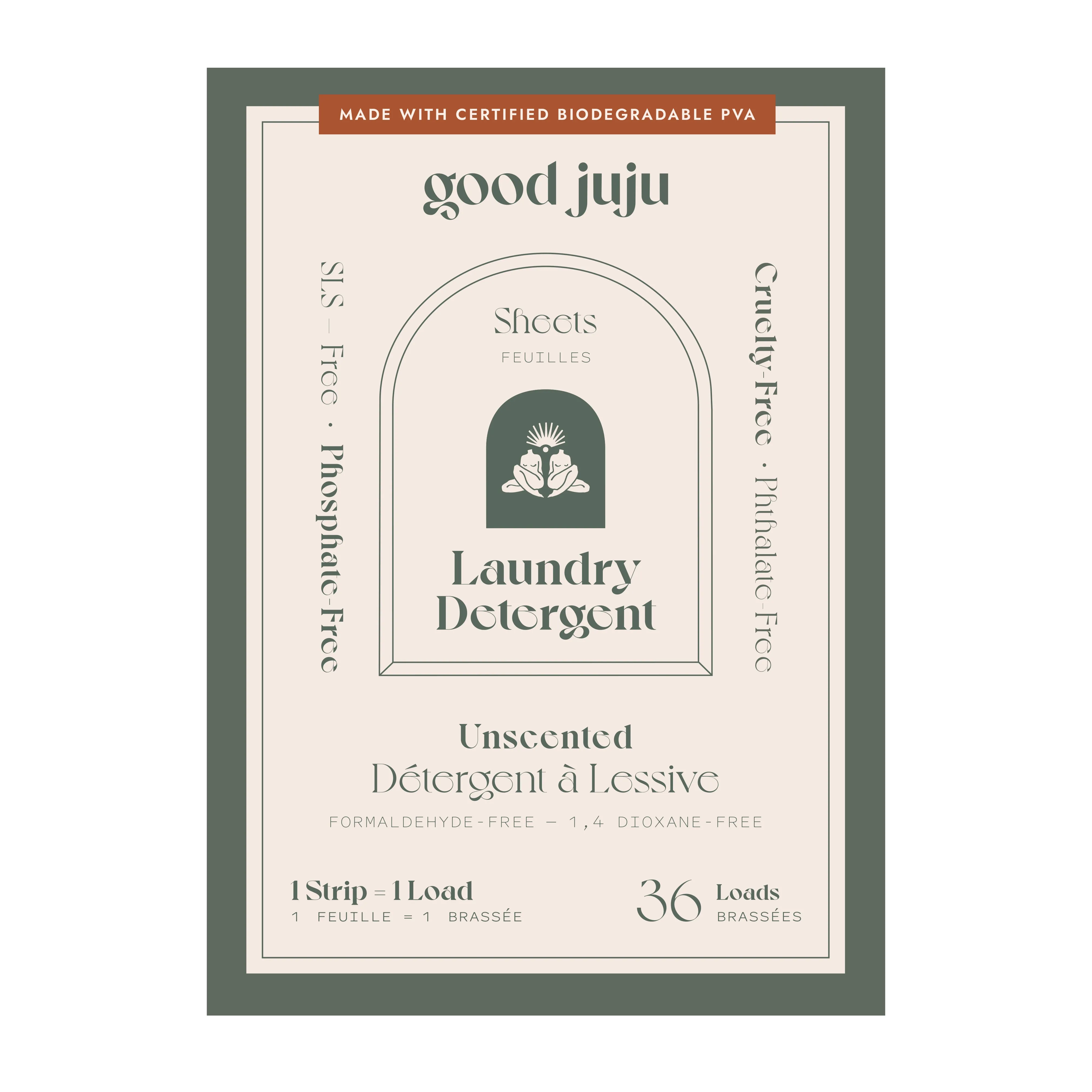 Good Juju Laundry Detergent Strips - Unscented