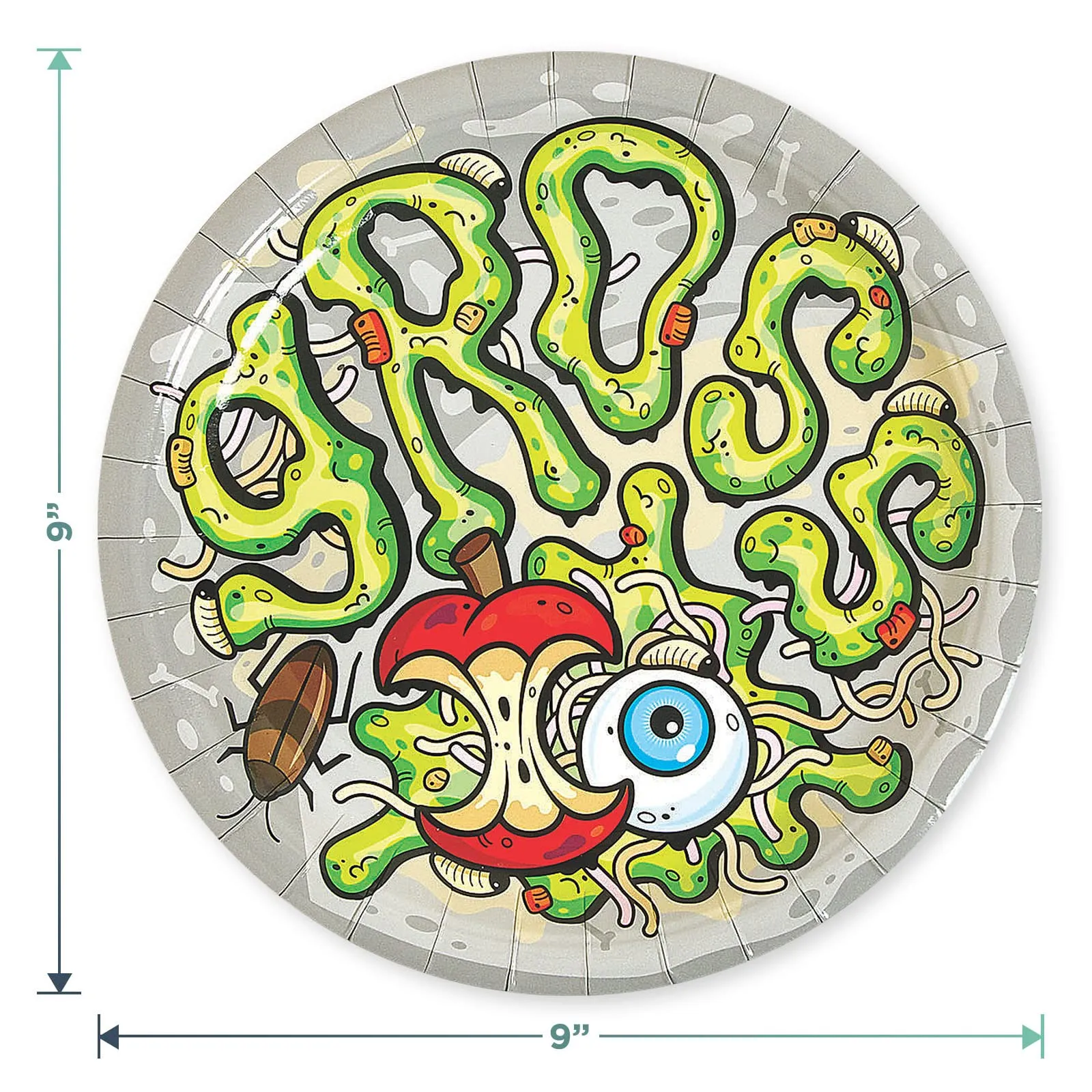 Gross Slime Paper Dinner Plates and Lunch Napkins (Serves 16)