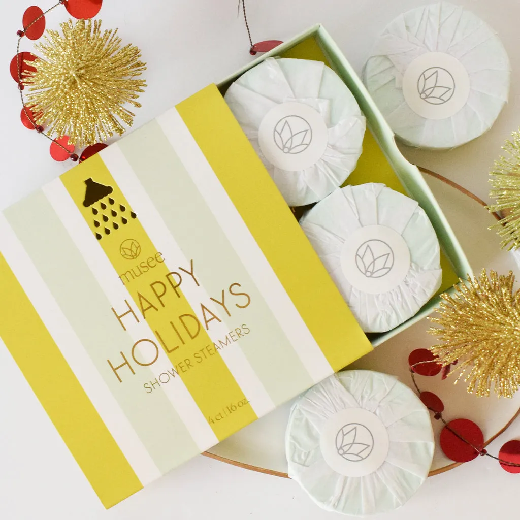 Happy Holidays Shower Steamers Set