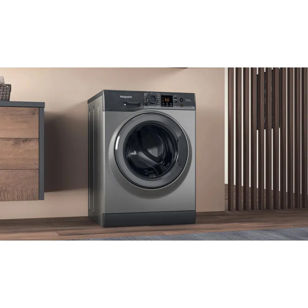 Hotpoint NSWF743UGGUKN 7kg 1400 Spin Washing Machine Graphite