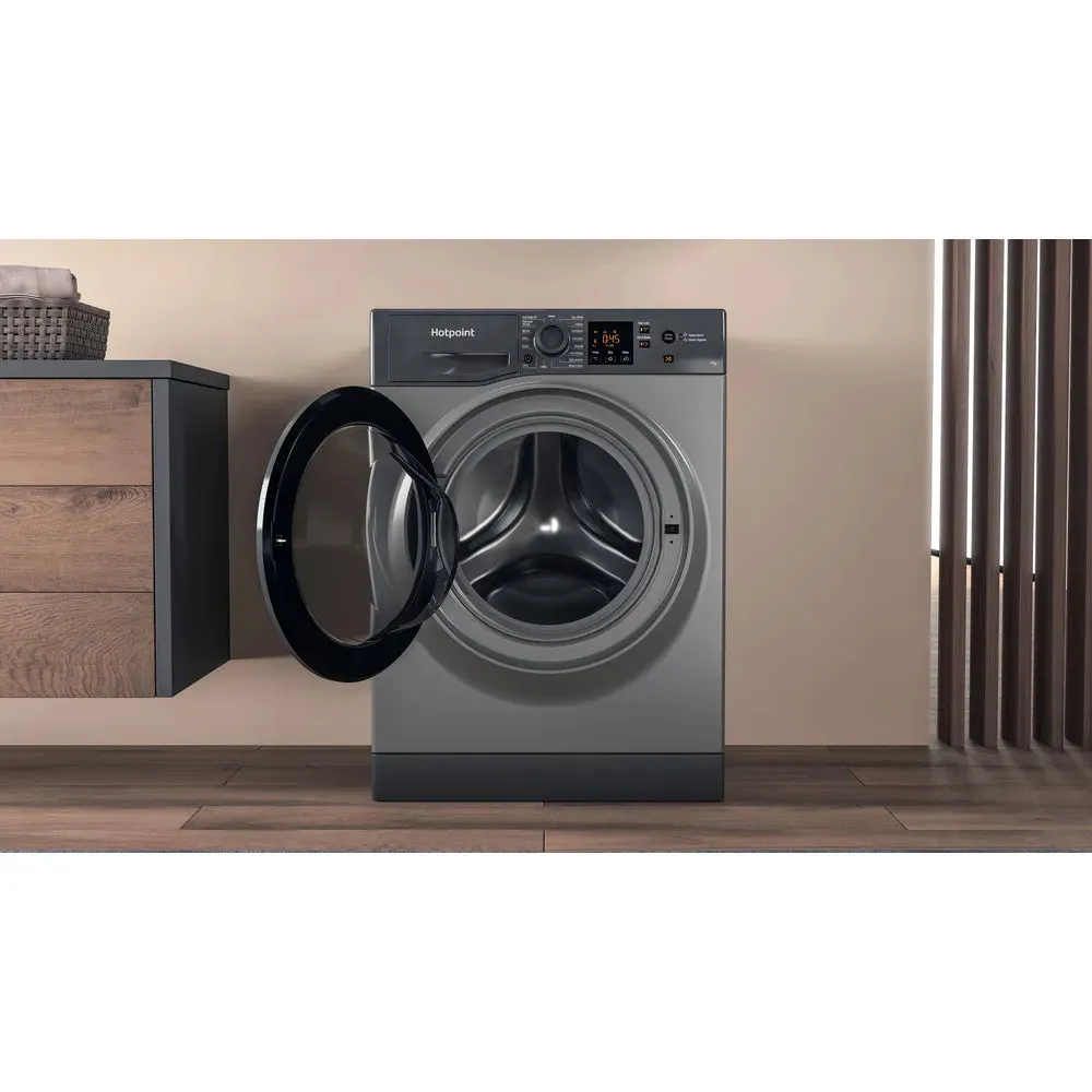 Hotpoint NSWF743UGGUKN 7kg 1400 Spin Washing Machine Graphite