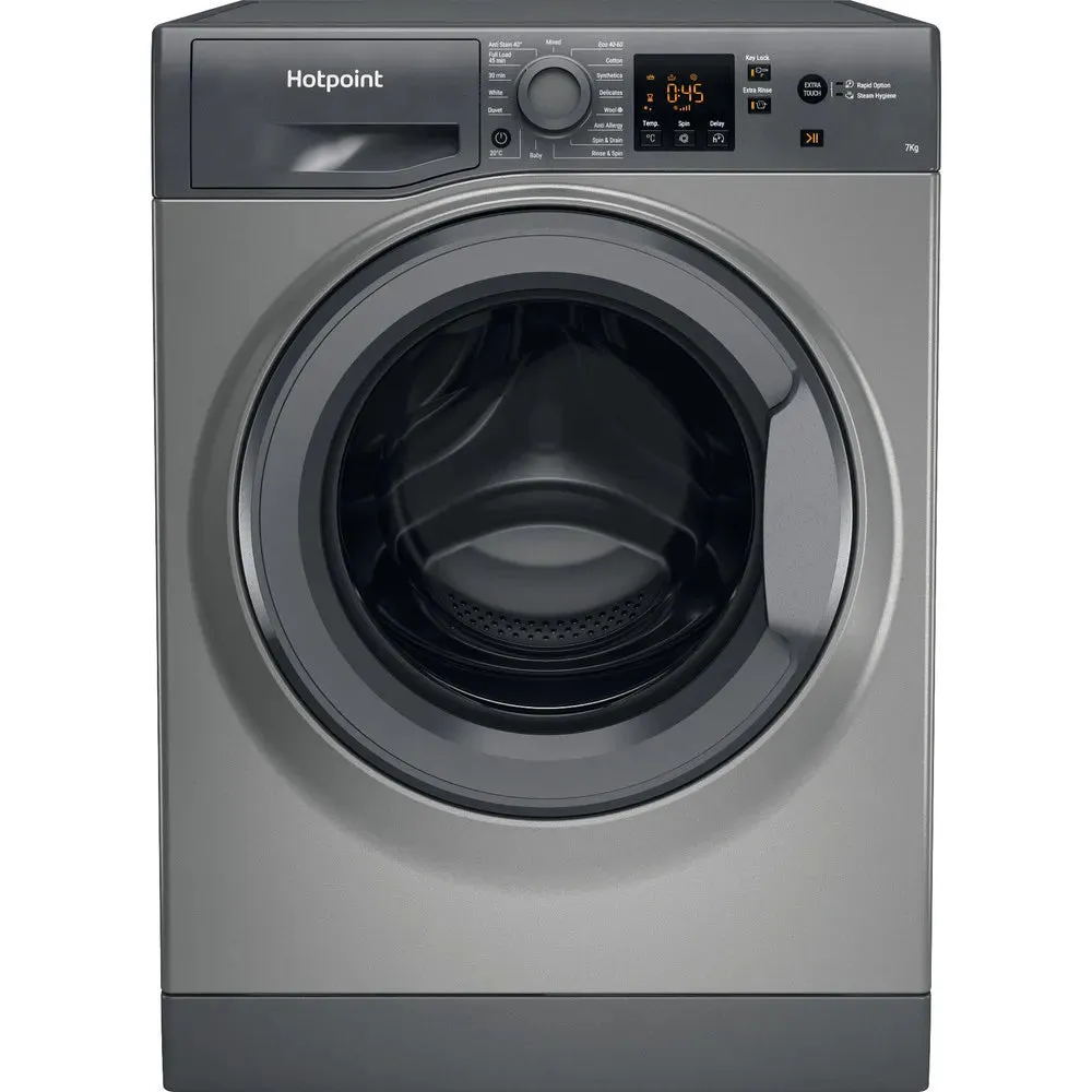 Hotpoint NSWF743UGGUKN 7kg 1400 Spin Washing Machine Graphite