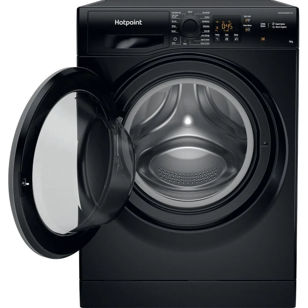 Hotpoint NSWF945CBSUKN 9kg Washing Machine with 1400 rpm, 59.5cm Wide - Black
