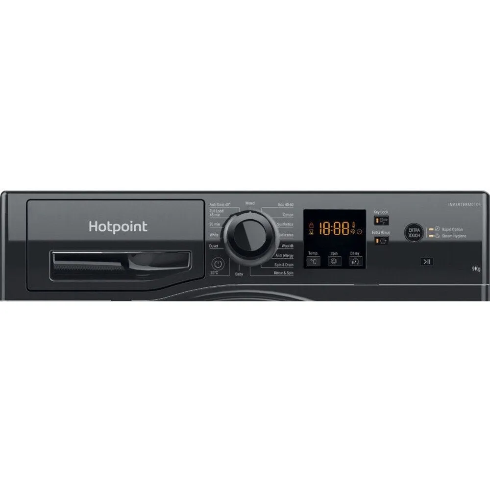 Hotpoint NSWF945CBSUKN 9kg Washing Machine with 1400 rpm, 59.5cm Wide - Black