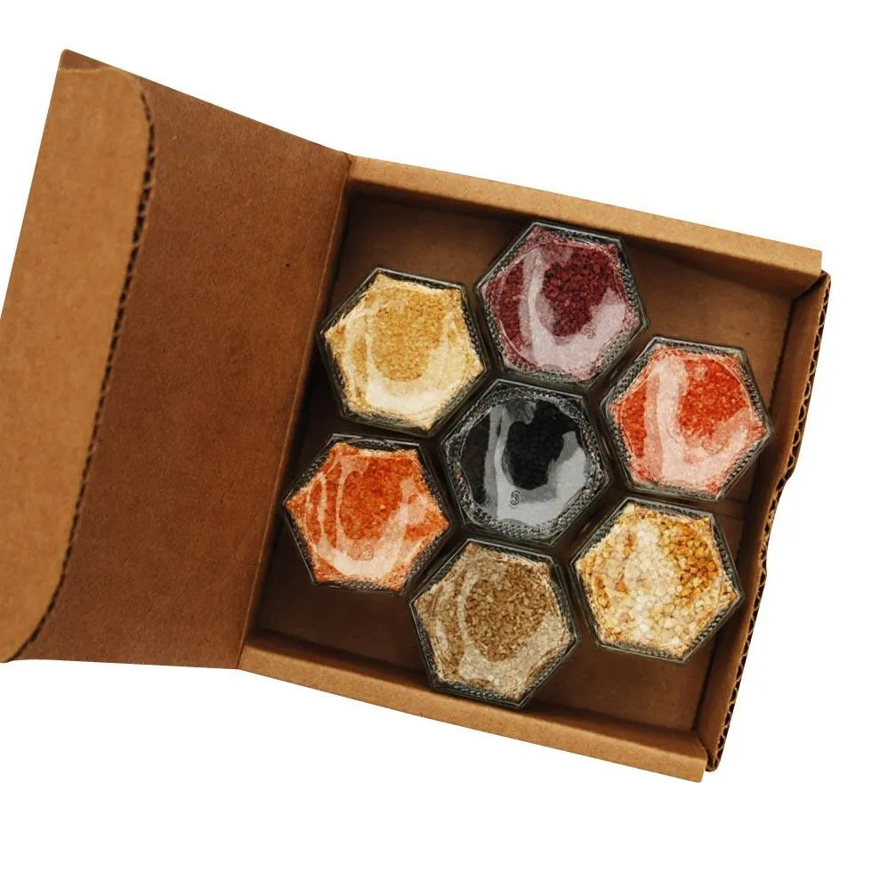 Infused Salts — 7 Gourmet Flavored Salts in Magnetic Jars