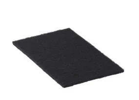 JaniSource 14" x 20" Black Stripping Floor Pad - Case of 5