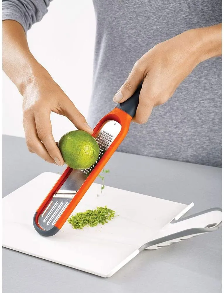 Joseph Joseph Handi-Grate 2-in-1 Grater and Slicer, Orange