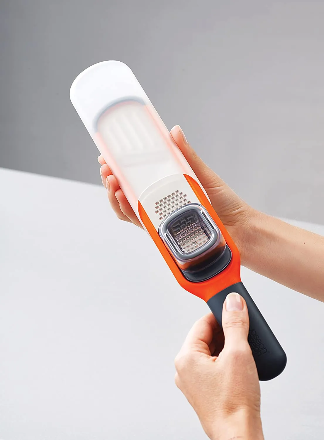 Joseph Joseph Handi-Grate 2-in-1 Grater and Slicer, Orange