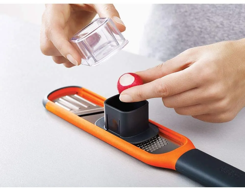Joseph Joseph Handi-Grate 2-in-1 Grater and Slicer, Orange