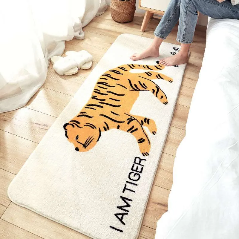 Kawaii Long Fluffy Bedroom Rugs Set 1