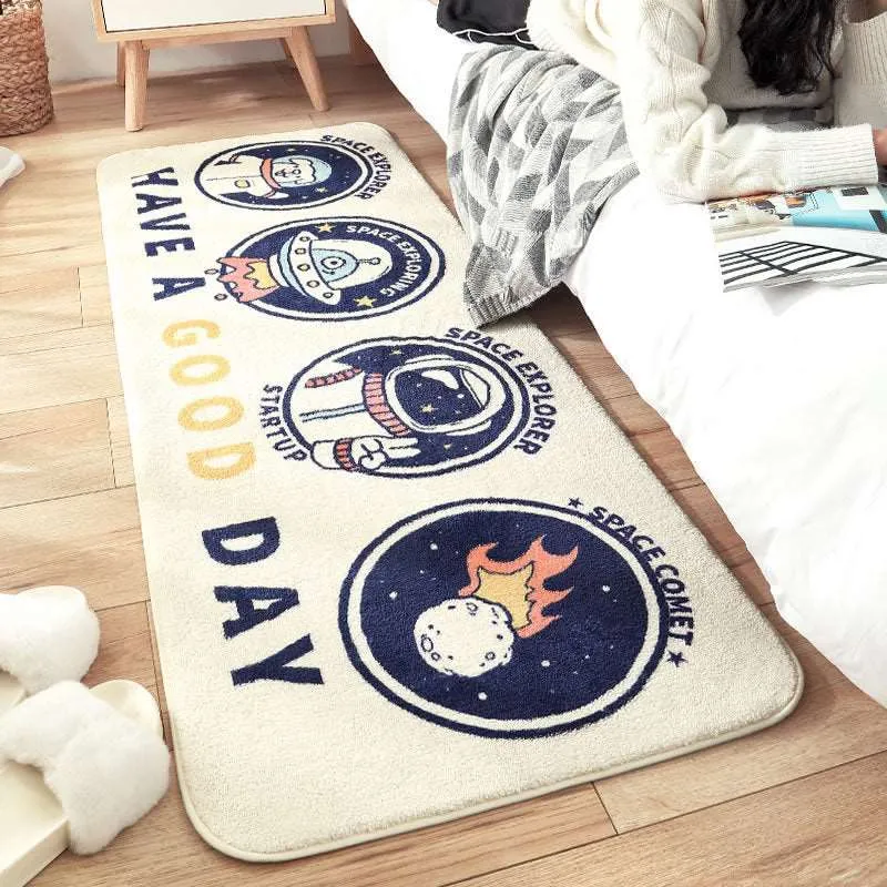 Kawaii Long Fluffy Bedroom Rugs Set 1