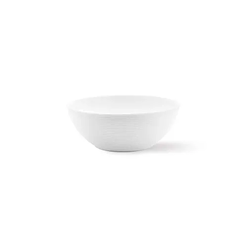 Larah by Borosil Orbit Series 19 Pieces Opalware Dinner Set, Opal Glass Dinner Plates & Bowls, Crockery Set for Dining (White)