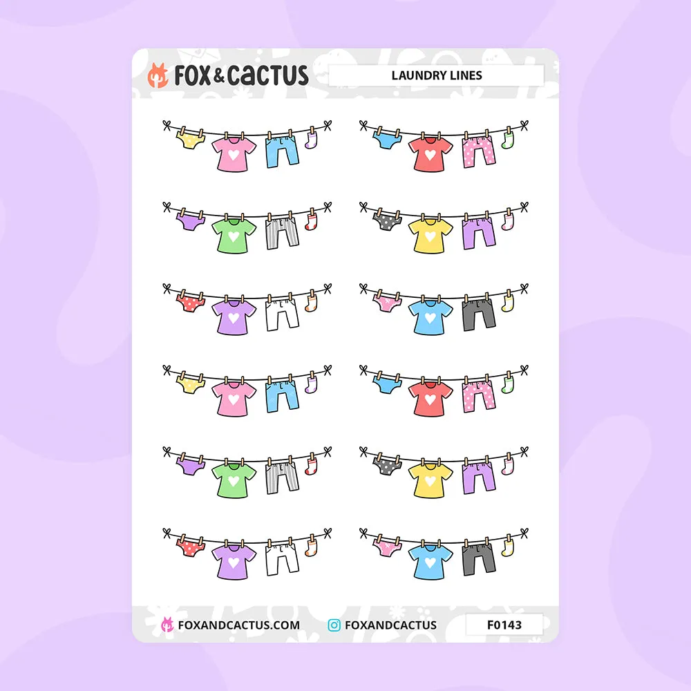 Laundry Line Stickers