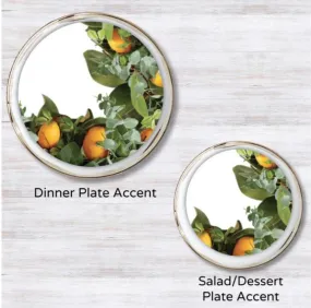 Lemon Wreath Plate Accent