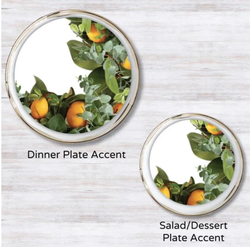 Lemon Wreath Plate Accent