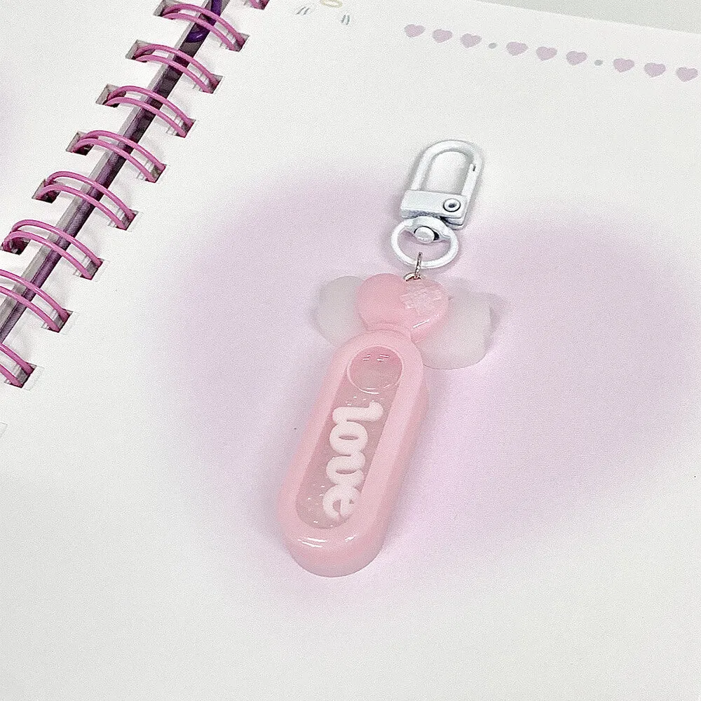 Love Thermometer Resin Shaker Keychain