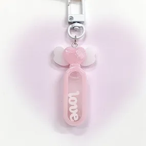 Love Thermometer Resin Shaker Keychain