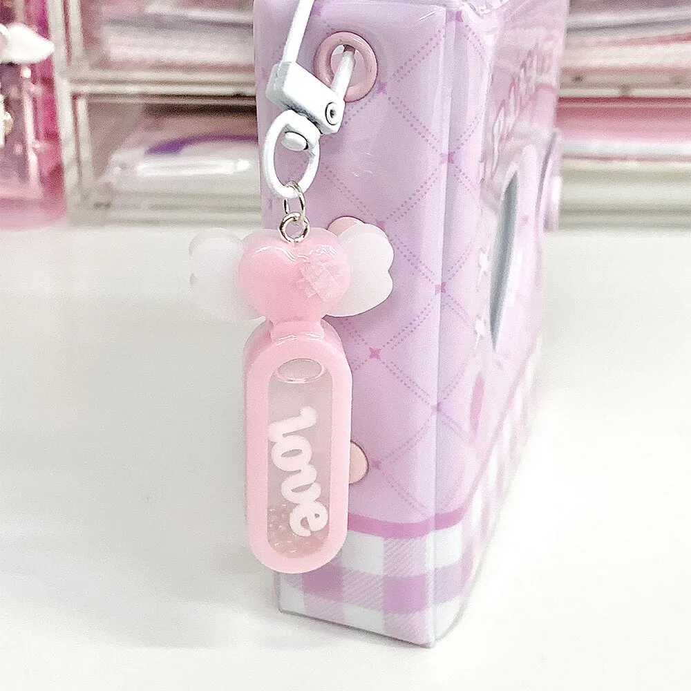 Love Thermometer Resin Shaker Keychain