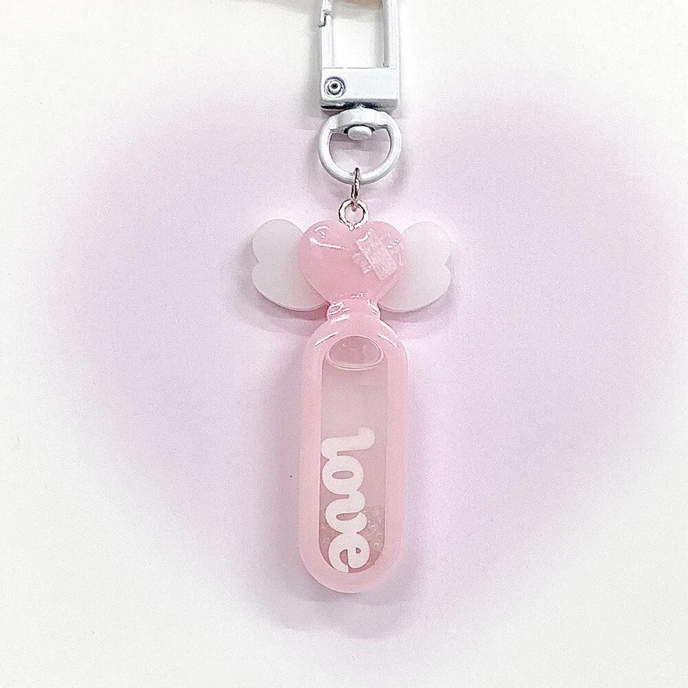 Love Thermometer Resin Shaker Keychain