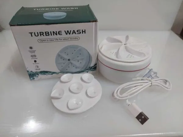 Mini Washing Machine USB Rotating Turbine Portable Washing Machine